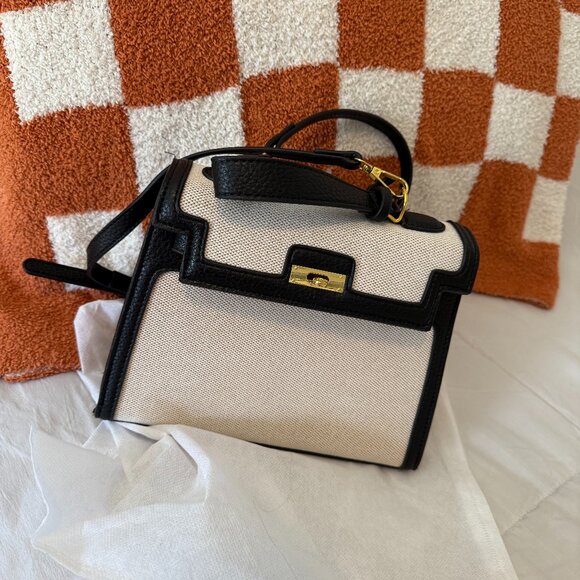 VICI Lilith Colorblock Top Handle Bag in Black/White - Picture 1 of 12